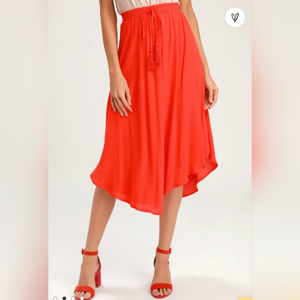 💃HP💃 Lulu's Midi Skirt Red